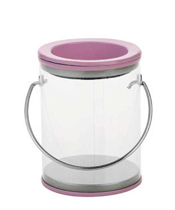 Pote com Tampa Rosa, Tamanho 5 Cm X 7 Cm - 6 Un