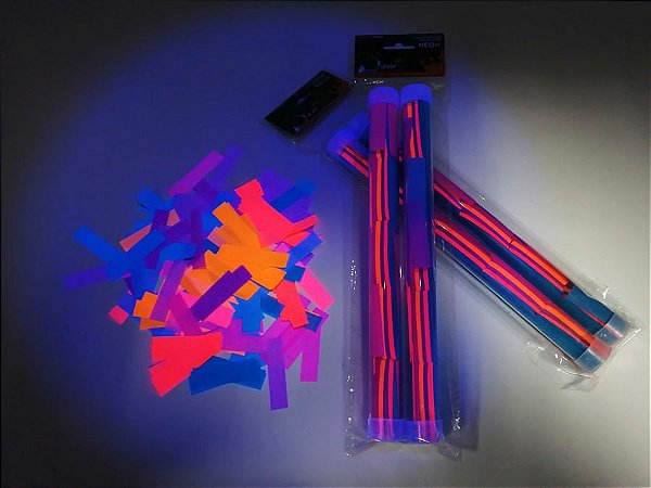 Lança Confetes Stick 25Cm Neon - 2 Un