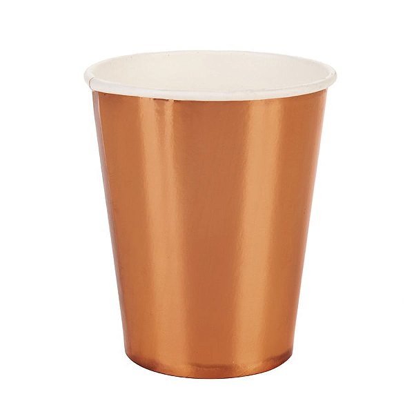 Copo de Papel 270ml Liso Bronze - 10 Un