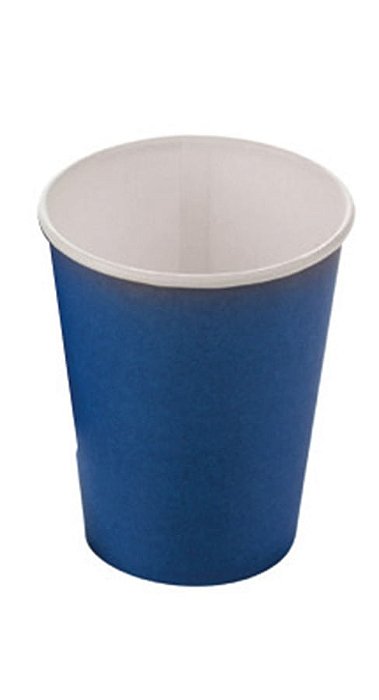 Copo de Papel 270ml Liso Azul - 10 Un