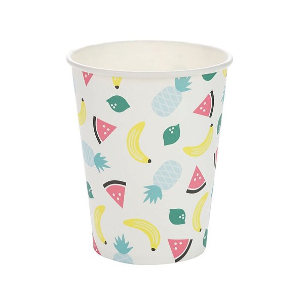 Copo de Papel 270ml Frutas - 10 Un