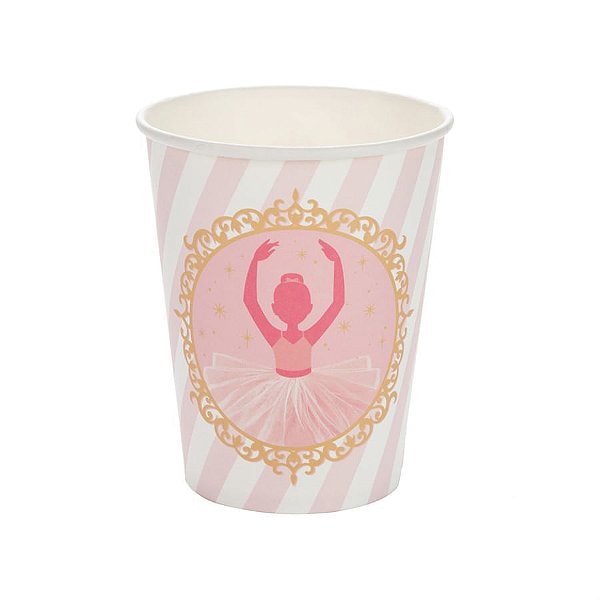 Copo de Papel 270ml Bailarina - 10 Un