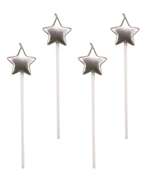 Vela Estrela Prata - 4 Un