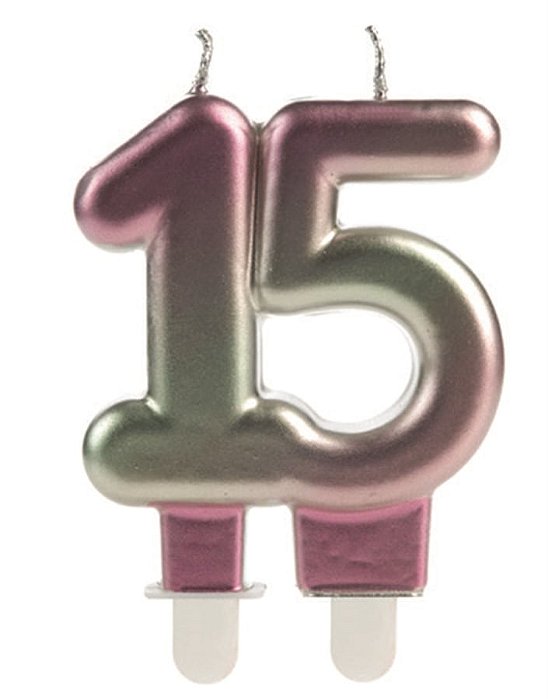 Vela 15 Anos Rosa e Dourada