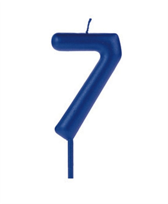 Vela Big Metalizada 8,5cm Azul Nº 7
