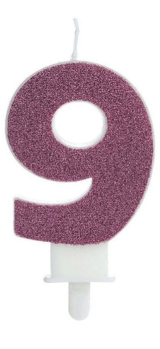 Vela Fashion Rosa Número 9