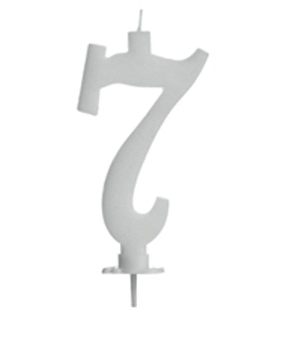 Vela Grande Branca Número 7
