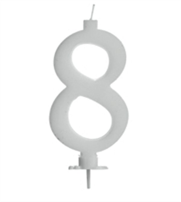 Vela Grande Branca Número 8