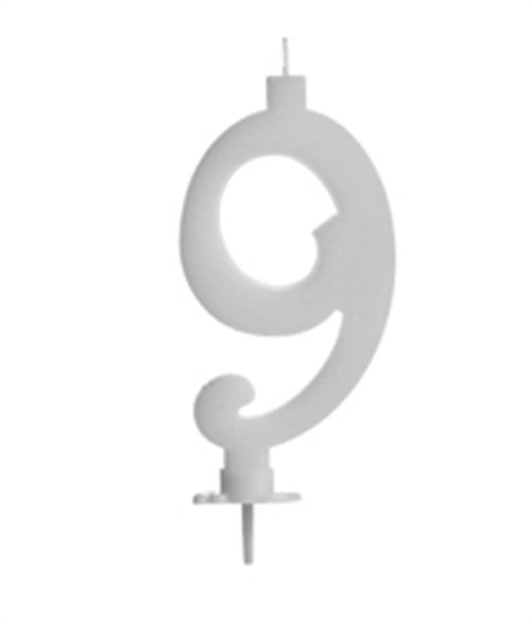 Vela Grande Branca Número 9