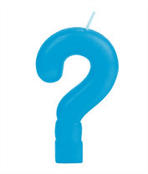 Vela Azul Bebe Interrogação