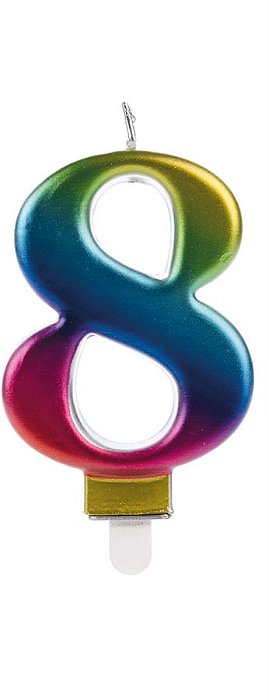 Vela Wave Colorida Número 8
