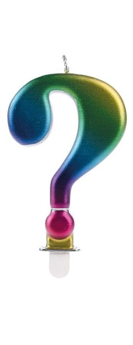 Vela Wave Colorida Interrogação