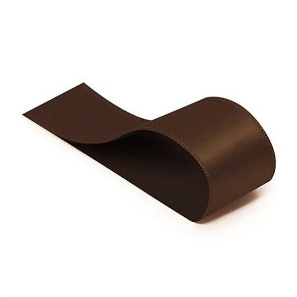 Fita Cetim Liso Marrom 15mmx10m