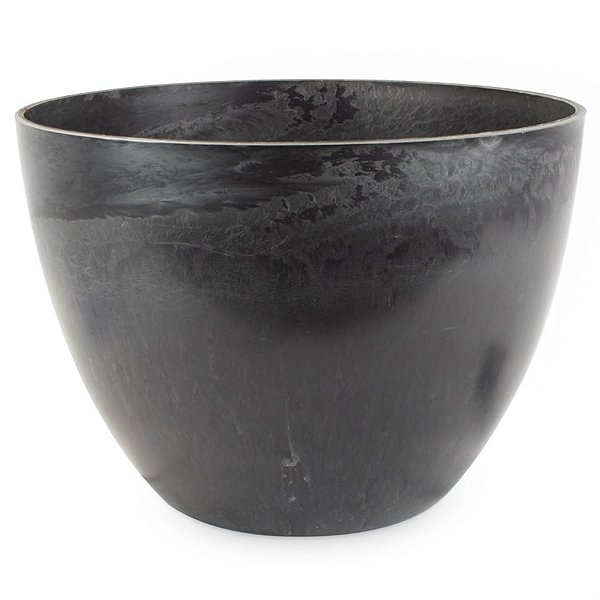 Cachepot Plástico Redondo Cinza 32x32x23