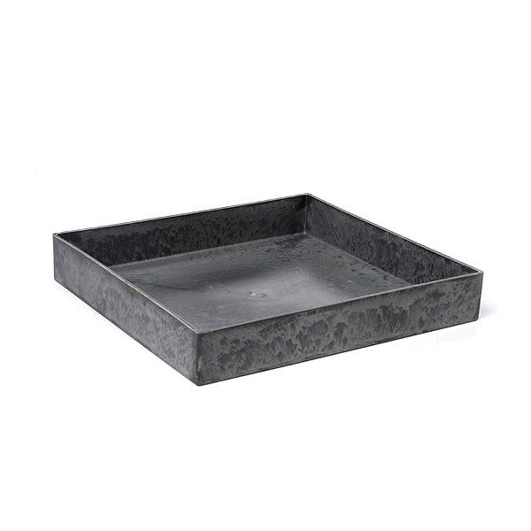 Base Plástica Quadrada Chumbo - M 23x23x4