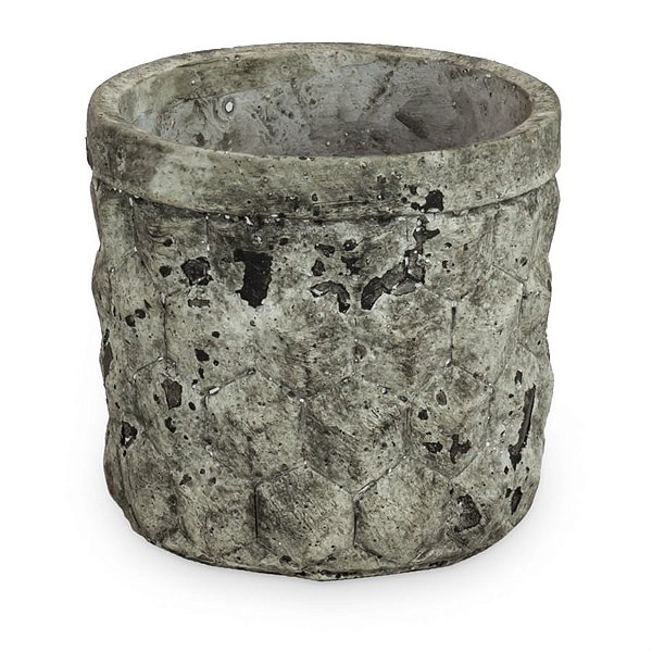 Vaso Terracota Envelhecido Losangos 13x13x12