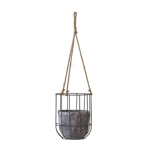 Cachepot de Argila com Gradil M 17x17x20