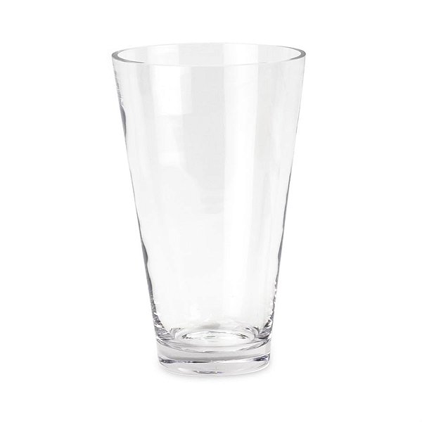 Vaso Cônico de Vidro 15x9x25cm - 1 Un