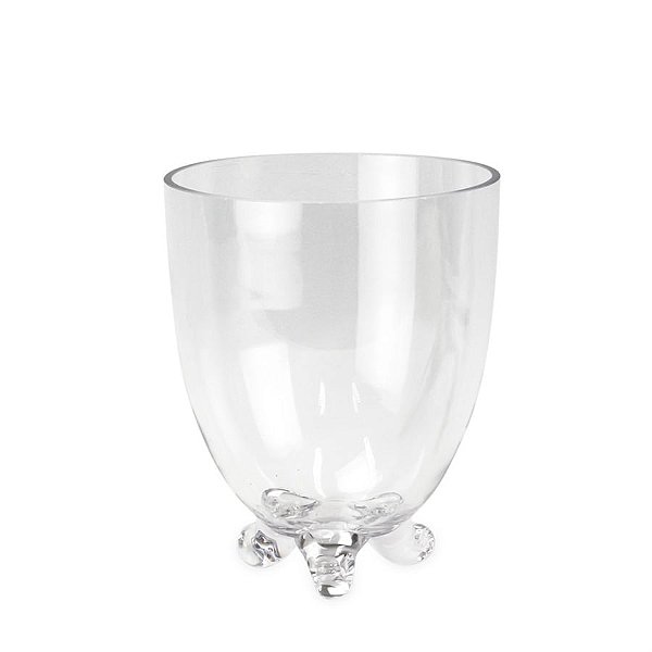 Vaso de Vidro Cônico com Pé M 16x16x20