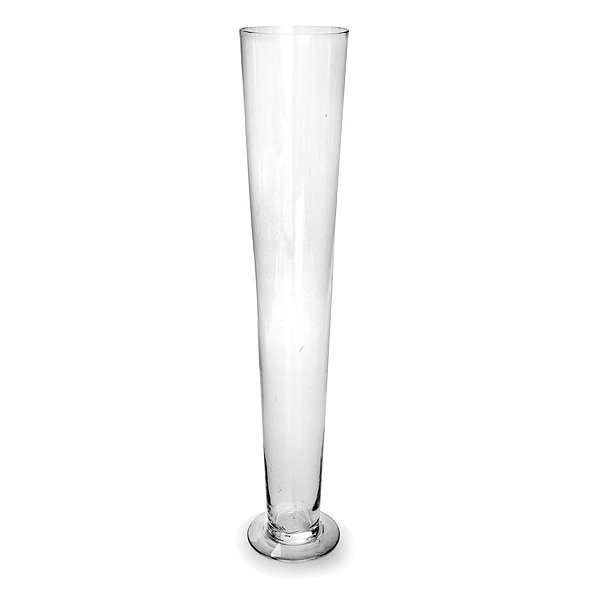 Vaso de Vidro Transparente Tulipa G 16x15x76