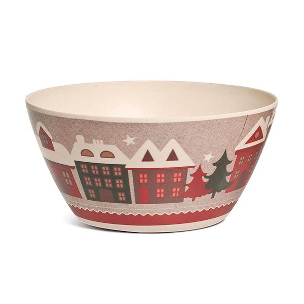 Bowl de Natal Casinhas Colorido (Melamina) - 1 Un