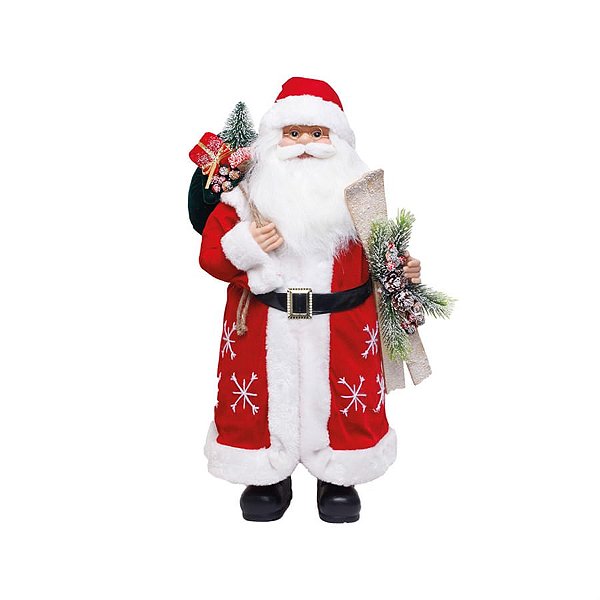 Boneco de Papai Noel em Pé com Sky Vermelho e Branco de 60cm