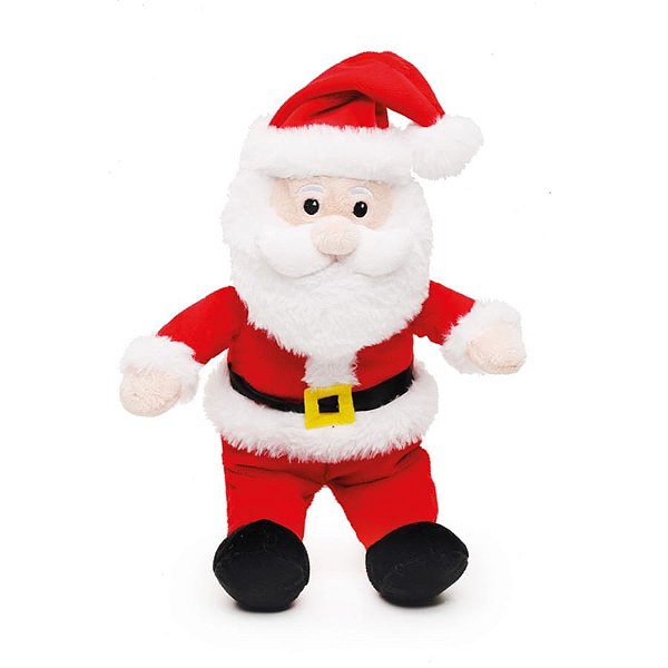 Boneco de Papai Noel Pelúcia com Roupa Natalina Vermelho e Branco de 30cm