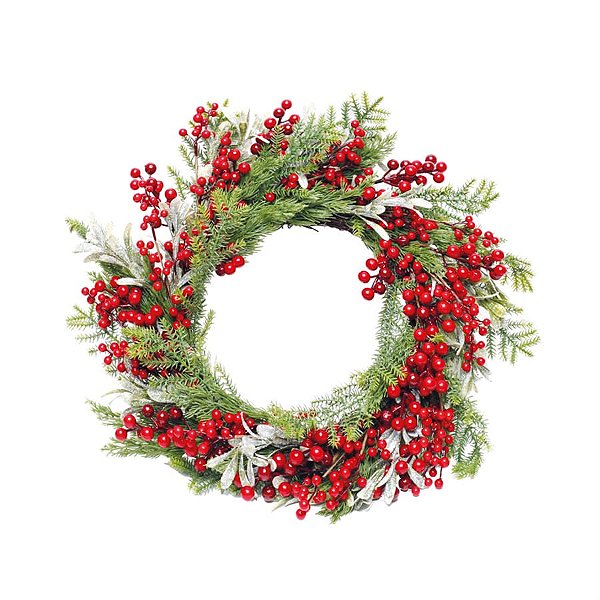 Guirlanda de Natal Vermelho e Verde 60cm (Guirlanda de Natal Decoradas)