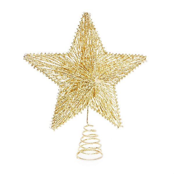 Ponteira de Árvore Estrela Ouro 30cm