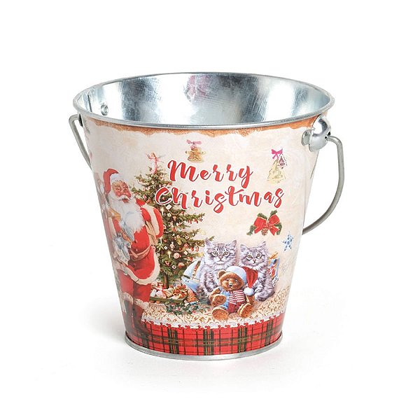 Lata com Alça Papai Noel Colorido