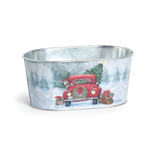 Cachepot Caminhão Papai Noel Colorido P - 2 Unidades