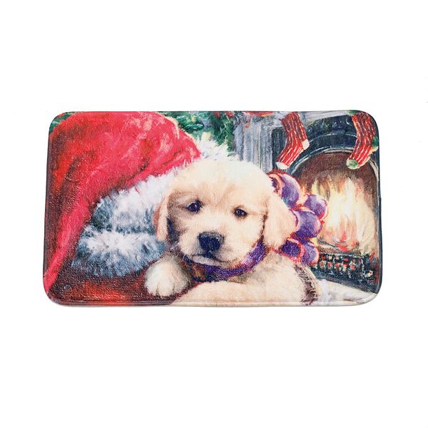 Tapete de Natal Noel com Cachorro Colorido