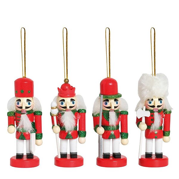 Soldado de Chumbo10cm Vermelho e Verde - 4 Un