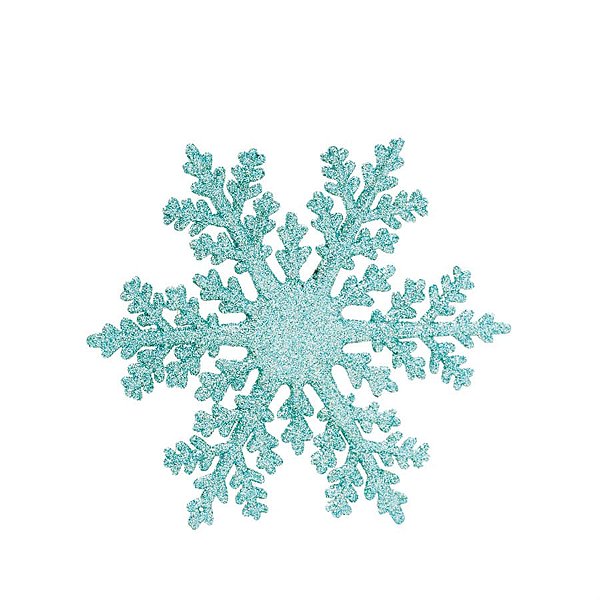 Floco de Neve Decorativo Verde Claro - 6 Un