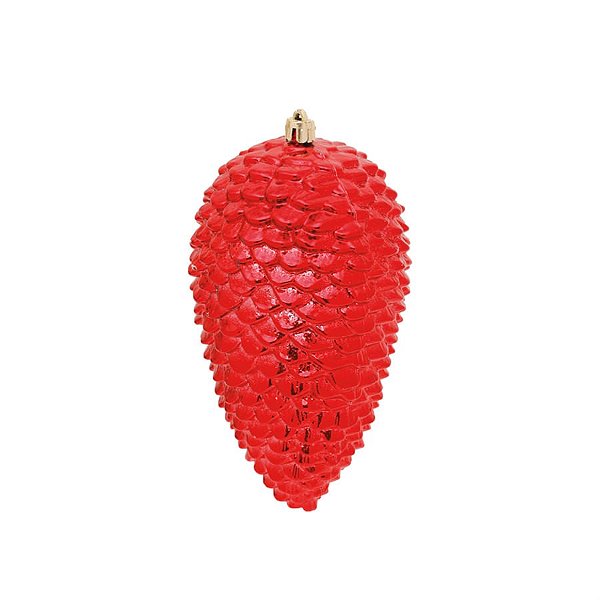 Enfeite para Pendurar - Pinha Vermelho 17,5cm - 2 Un