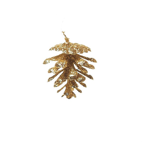 Pinha Glitter Ouro - 1 Un