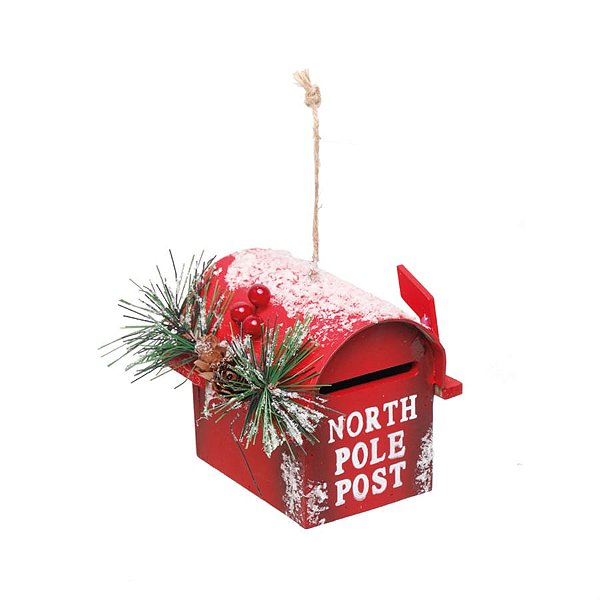 Enfeite para Pendurar - Caixa de Correio Nevada Vermelho - 1 Un