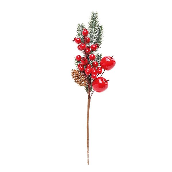Pick Folhas e Frutas Vermelho e Verde - 1 Un