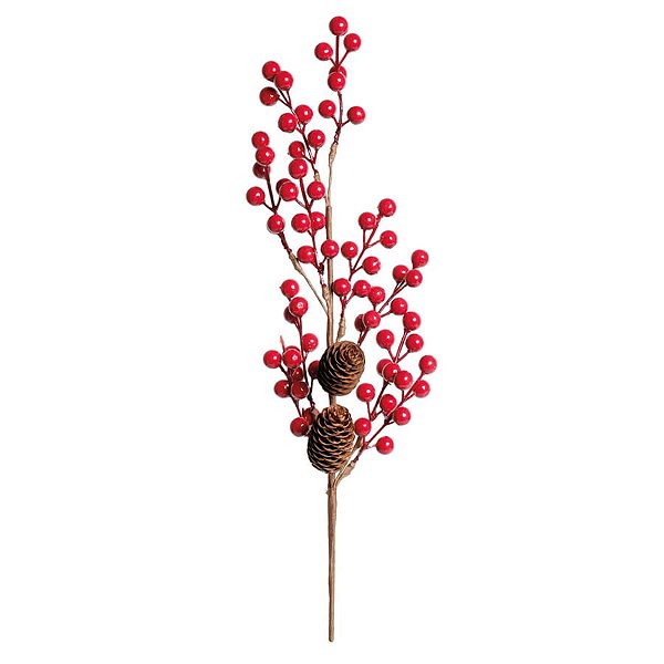 Galhos Frutas Vermelho e Marrom (Galhos Grandes) - 1 Un