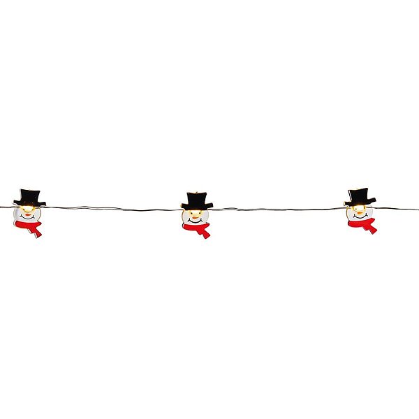 Pisca Pisca com 20 Leds Boneco de Neve Branca Quente Cordão Incolor 2m 3 Pilha AA