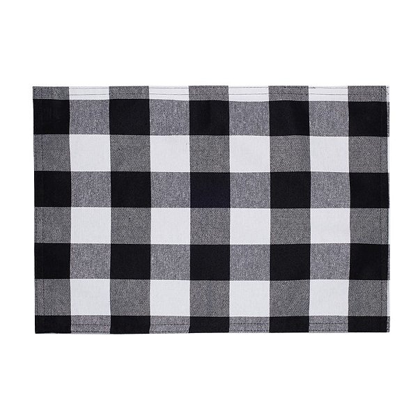 Lugar Americano Xadrez Branco e Preto 50X35