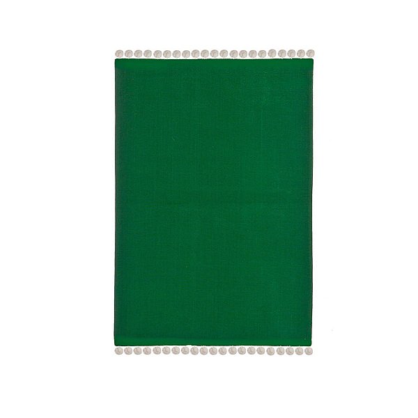 Jogo Americano Pompom Verde e Branco 35X50cm (Homemade)