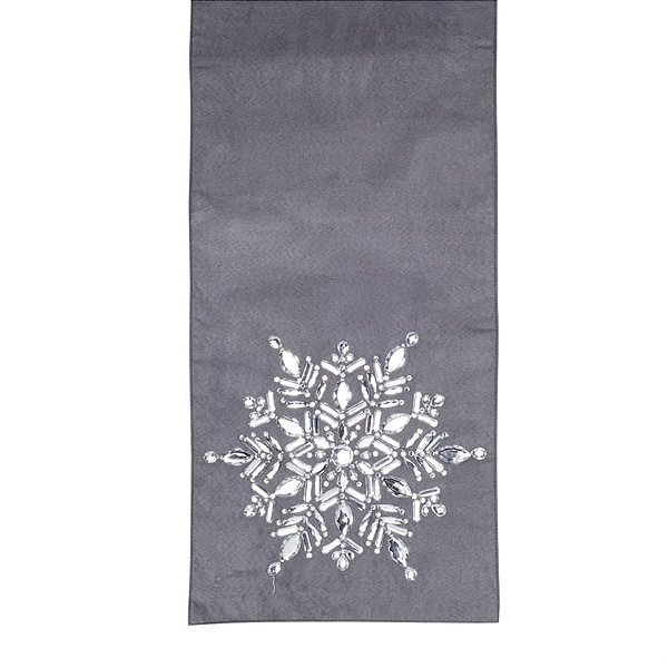 Caminho de Mesa Floco de Neve Brilhante Gft 40X180 - 1 Unidade