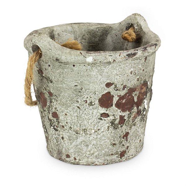 Vaso Terracota Envelhecido com Alça