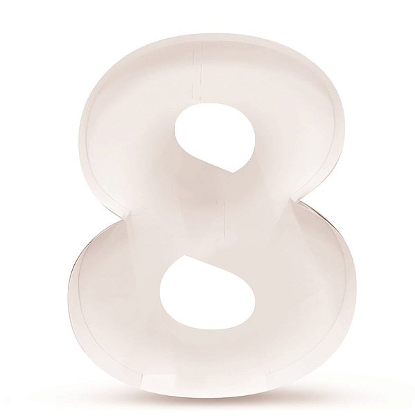 Shape para Balão Número 8 Branco