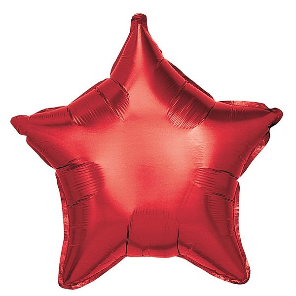Balão Metalizado Estrela Vermelho 18'' / 45cm