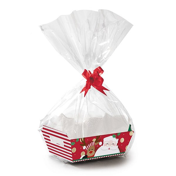 Kit Cesta Abraço do Noel M 22X15X9 Kit com 1 Pacote