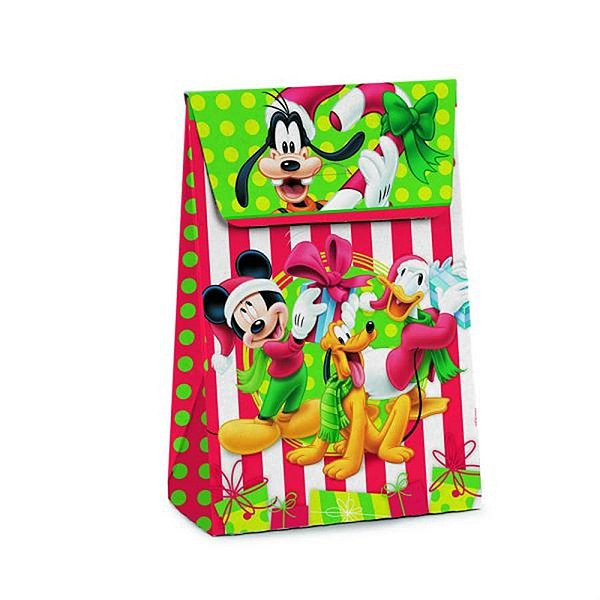 Caixa Trapézio Natal Turma do Mickey P 12X6X18 - 1 Un