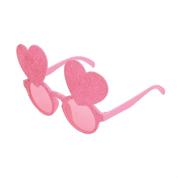 Acessório Óculos Coração Glitter com 1 Un