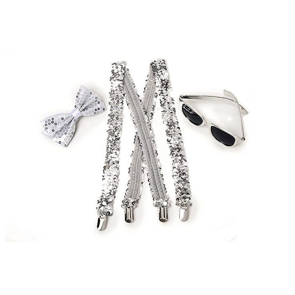 Acessório Suspensório Prata com 1 Un